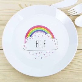 (image for) Personalised Rainbow Plastic Plate