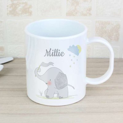 (image for) Personalised Hessian Elephant Plastic Mug