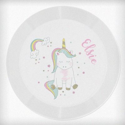 (image for) Personalised Baby Unicorn Plastic Plate