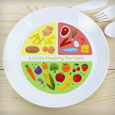 (image for) Personalised Healthy Eating Portions Plastic Plate