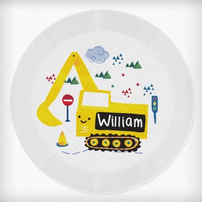 (image for) Personalised Digger Plastic Plate