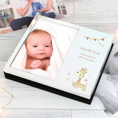 (image for) Personalised Hessian Giraffe Photo Frame Album 6x4