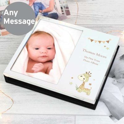 (image for) Personalised Hessian Giraffe Photo Frame Album 6x4