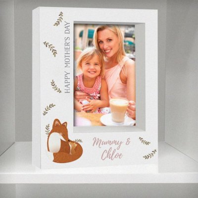 (image for) Personalised Mummy and Me Fox 5x7 Box Photo Frame