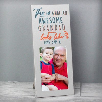 (image for) Personalised This Is What Awesome Looks Like Silver 2x3 Photo Frame