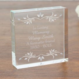 (image for) Personalised Sentiments Large Crystal Token