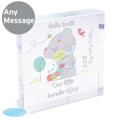 (image for) Personalised Tiny Tatty Teddy Cuddle Bug Large Crystal Token