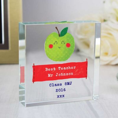 (image for) Personalised Happy Apple Large Crystal Token