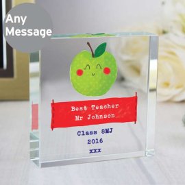 (image for) Personalised Happy Apple Large Crystal Token