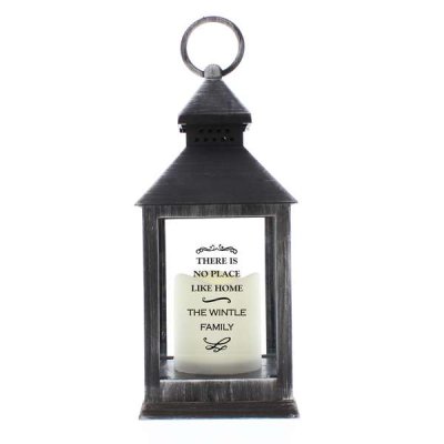 (image for) Personalised Antique Scroll Rustic Black Lantern