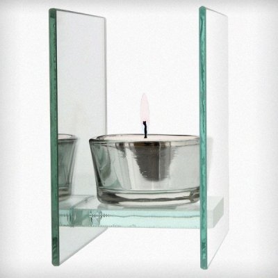 (image for) Personalised Floral Bouquet Mirrored Glass Tea Light Holder