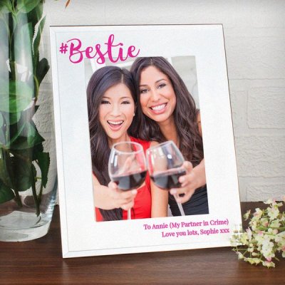 (image for) Personalised Bestie 5x7 Mirrored Glass Photo Frame