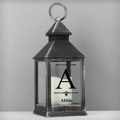 (image for) Personalised Initial Rustic Black Lantern