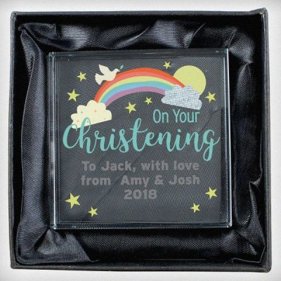 (image for) Personalised On Your Christening Large Crystal Token