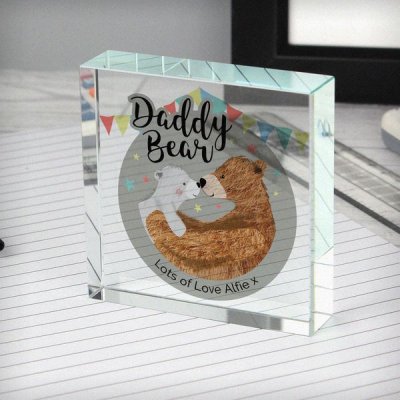 (image for) Personalised Daddy Bear Crystal Token