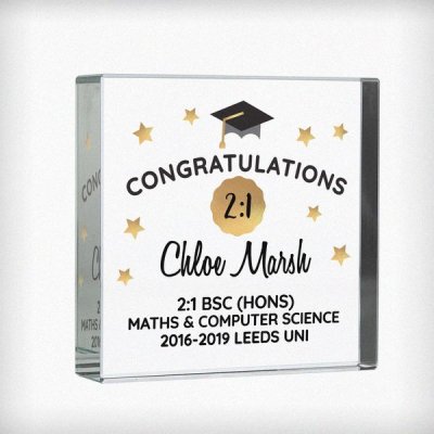 (image for) Personalised Congratulations Graduation Large Crystal Token