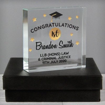 (image for) Personalised Congratulations Graduation Large Crystal Token