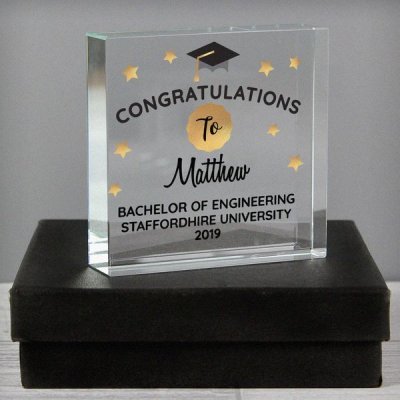 (image for) Personalised Congratulations Graduation Large Crystal Token