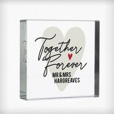 (image for) Personalised Together Forever Large Crystal Token