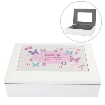 (image for) Personalised Butterfly Jewellery Box