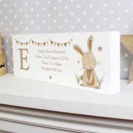 (image for) Personalised Hessian Rabbit Mantel Block