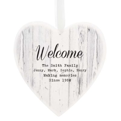 (image for) Personalised Rustic Large Wooden Heart Decoration