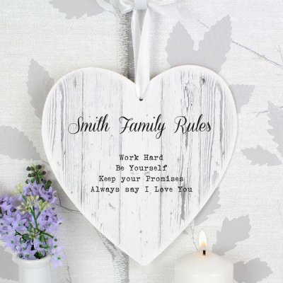 (image for) Personalised Rustic Large Wooden Heart Decoration