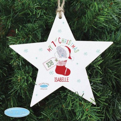 (image for) Personalised Tiny Tatty Teddy My 1st Christmas Stocking Wooden S