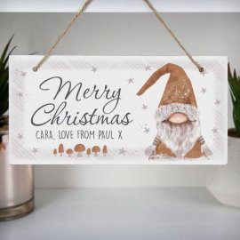 (image for) Personalised Scandinavian Gnome Wooden Sign