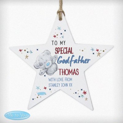 (image for) Personalised Me to You Godfather Wooden Star Decoration