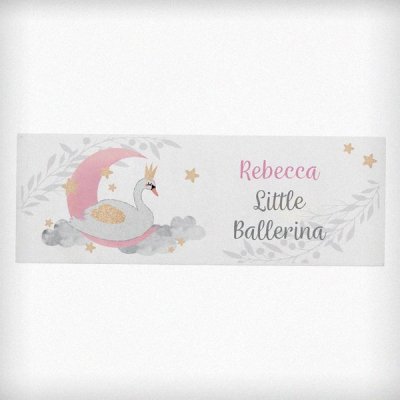 (image for) Personalised Swan Lake Wooden Block Sign