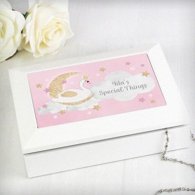 (image for) Personalised Swan Lake Jewellery Box