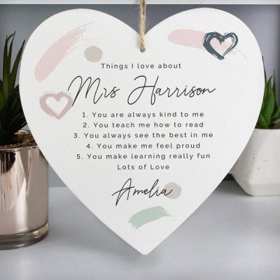 (image for) Personalised Love Large Wooden Heart