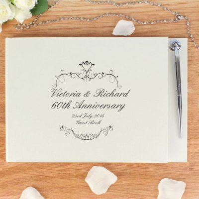 (image for) Personalised Ornate Swirl Guest Book & Pen