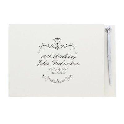 (image for) Personalised Ornate Swirl Guest Book & Pen