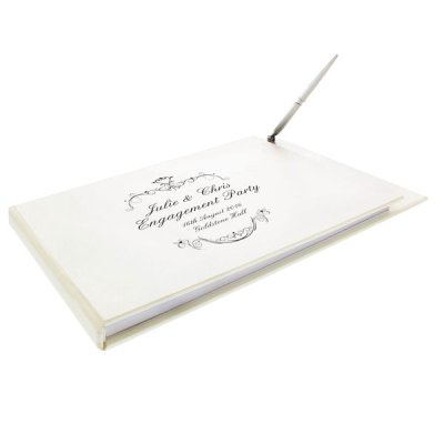 (image for) Personalised Ornate Swirl Guest Book & Pen