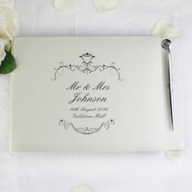 (image for) Personalised Ornate Swirl Guest Book & Pen