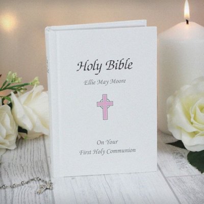 (image for) Personalised Pink Cross Bible