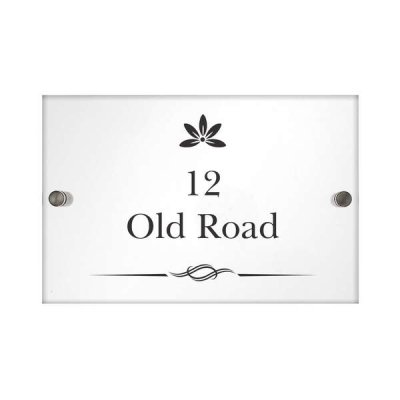 (image for) Personalised Decorative Swirl Acrylic House Sign