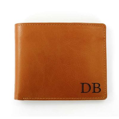 (image for) Personalised Initials Tan Leather Wallet