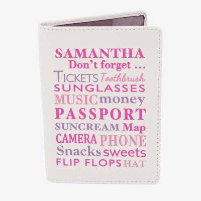 (image for) Personalised Dont Forget Cream Passport Holder