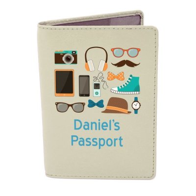 (image for) Personalised Male Essentials Cream Passport Holder