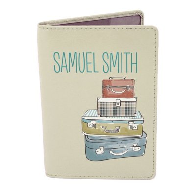 (image for) Personalised Suitcases Cream Passport Holder