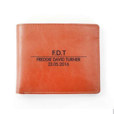 (image for) Personalised Classic Tan Leather Wallet