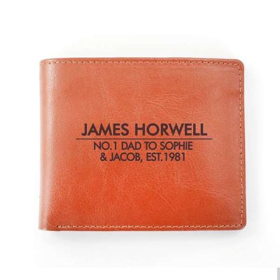 (image for) Personalised Classic Tan Leather Wallet