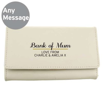 (image for) Personalised Classic Cream Leather Purse