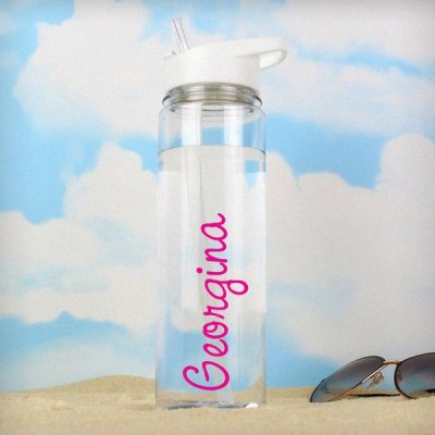 (image for) Personalised Pink Name Island Water Bottle