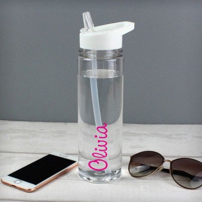 (image for) Personalised Pink Name Island Water Bottle