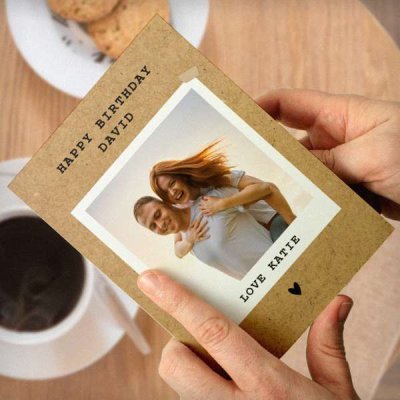 (image for) Personalised Polaroid Photo Upload Greeting Card