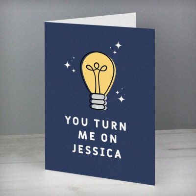 (image for) Personalised You Turn Me On Card